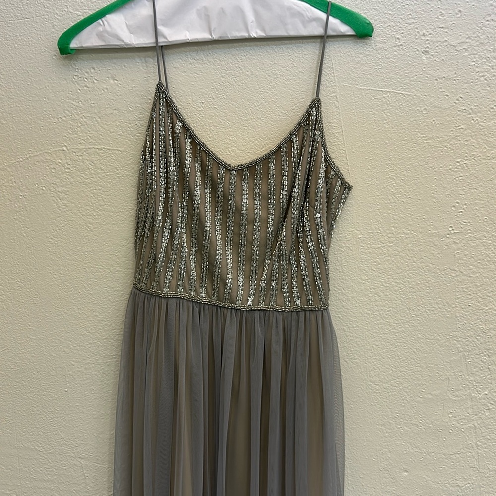 Adrianna Papell sequined maxi dress